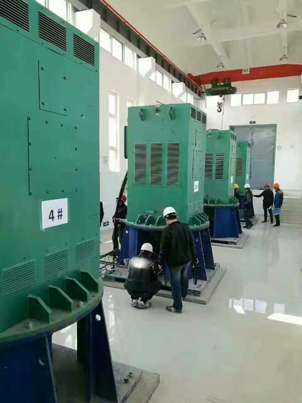 YRKK4003-4某污水处理厂使用我厂的立式高压电机安装现场